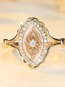 Bohemian Style Promise Ring, Vintage Floral Design Synthetic - Engagement Wedding Ring Evening Party Decoration Women's Gift Fashion Engagement Rings