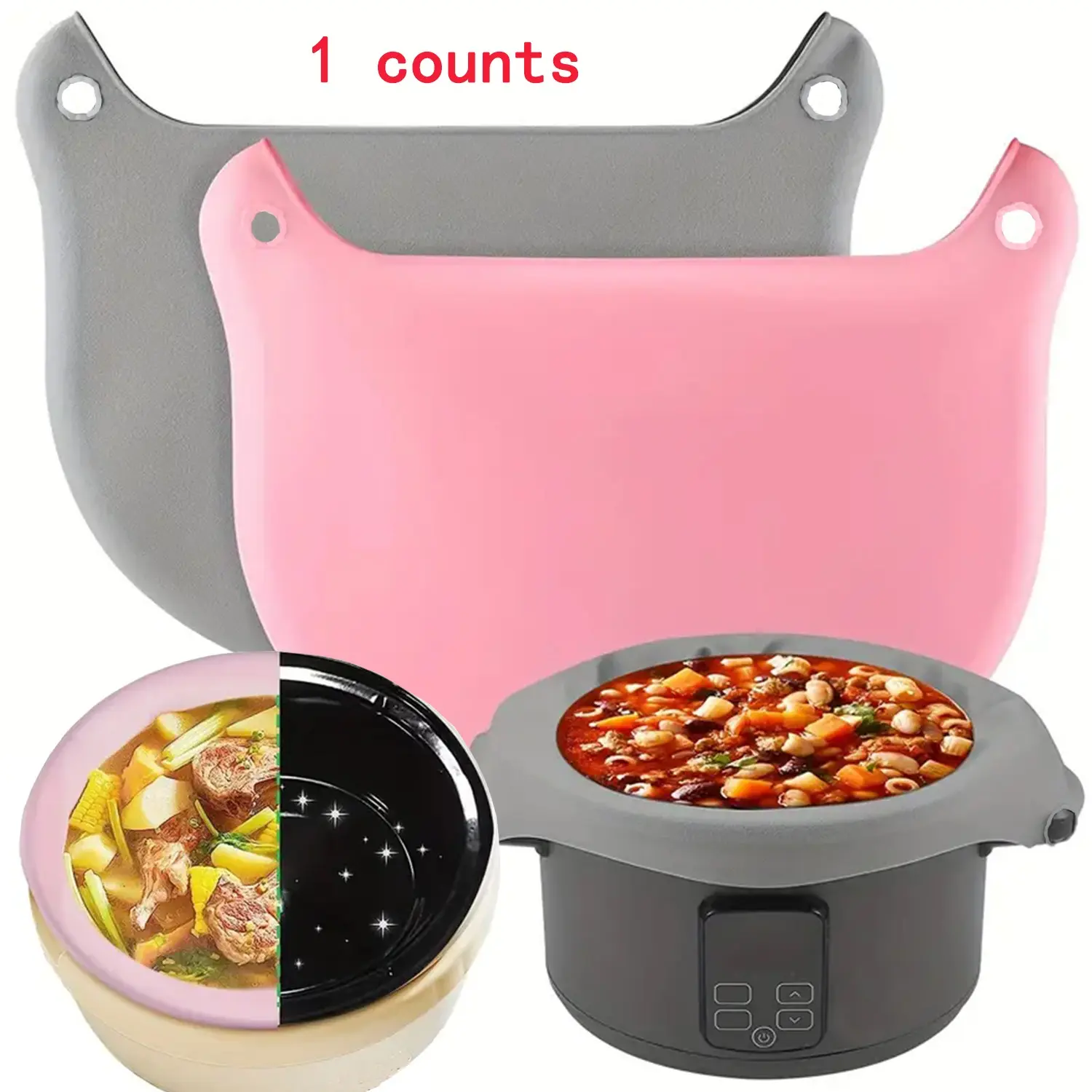 Silicone Slow Cooker Liner, 1 Count Reusable Crock Pot Insert, Slow Cooker Liner for 6-8 Quart Oval Or Round Slow Cookers, Cooking Accessories, Kitchen Appliances
