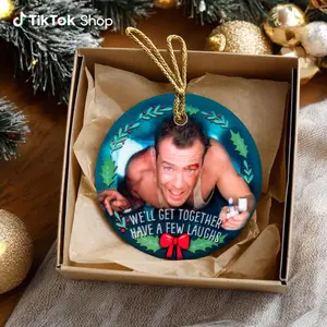 Die Hard Christmas Ornament | Funny Bruce Willis in Air Vent Tree Decor
