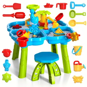 Summer 4 in 1 Water Table Sand Water Table Outdoor Beach Play Set Toddler Kids Boys Girls Holiday Birthday Gift