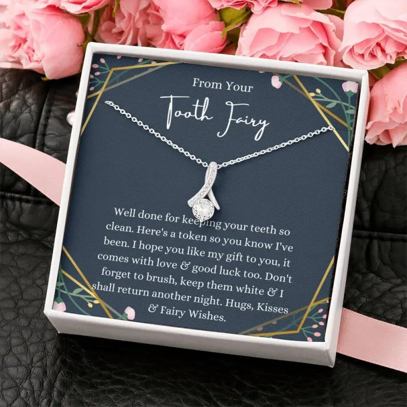 Petit Ribbon, Fairy Gift, Fairy Wish Necklace, Fairy Jewelry, Faerie Gift, Magic Gift, Fairy Party Favor, Fairy Birthday Gift, Tooth Fairy