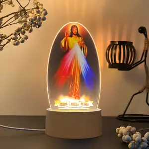 Jesus, Carved Jesus Figure, I Believe You Night Light, Church Memorial Religious Home Decor, Energy Saving LED Desk Lamp, Stylish Religious Decor, Gift