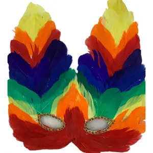 Rainbow Mardi Gras Mask