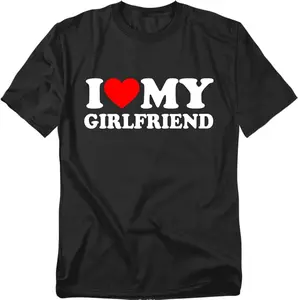 100% Cotton I Love My Hot Girlfriend I Heart My Hot Girlfriend GF T-Shirt for Men Women