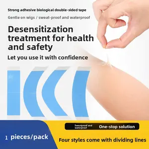 Blue wig adhesive tape for girls scalp rehair block patch breathable double-sided adhesive tape