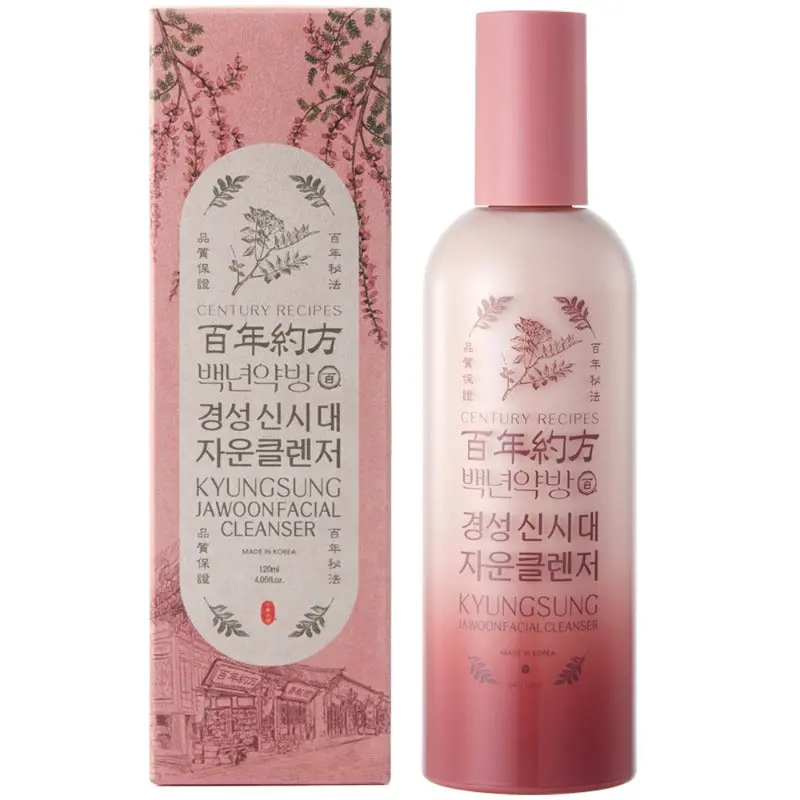 Century Recipes KYUNGSUNG Jawoon Facial Cleanser 120ml Korean Herbal Formula with Kaolin Clay & Plant Extracts for Purifying Calming Skin
