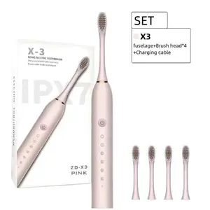 1 Count Pink Electric Toothbrush Set, USB-C Fast Charging, 5 Cleaning Modes, 30-Day Long Battery Life, 40,000 VPM, Equipped with 4 Pink Replacement Brush Heads, Perfect for Daily Home Use & Gifting, Protect Your Daily Oral Health