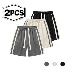2026 Summer New Short Loose Suede Side Strip Sports and Leisure Trend Versatile Shorts
