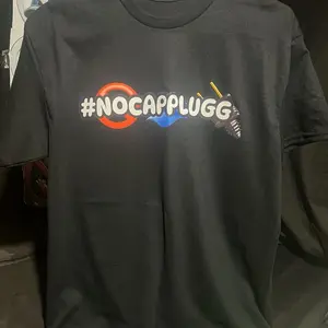 #NOCAPPLUGG Black Logo Graphic T-Shirt