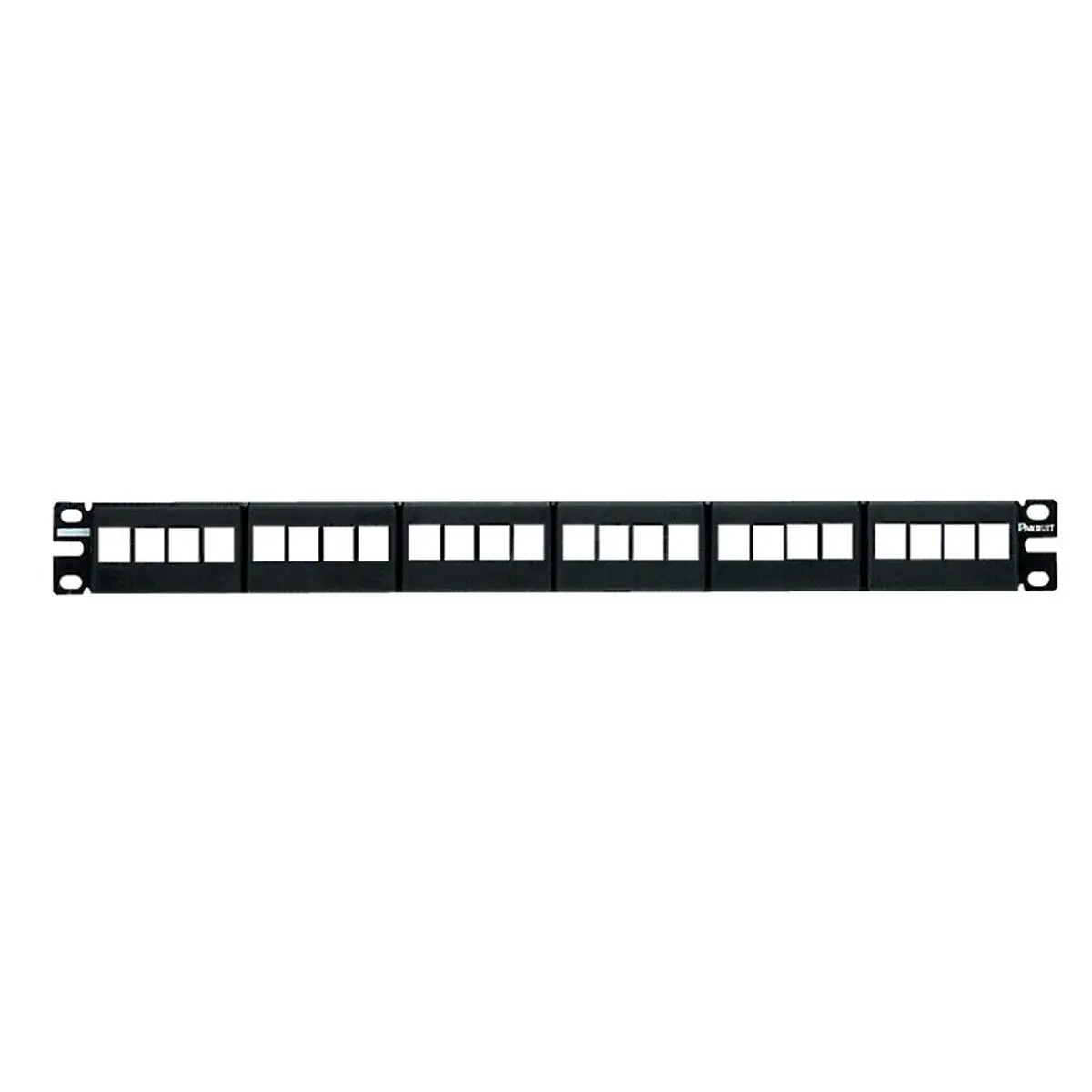 212 MAIN Panduit 24-Port 1 RU Modular Flat Patch Panel - CRS, Front Access, Keystone Ports, Unshielded Type, Rack Mount & Flat Surface Mount Electrical Accessory
