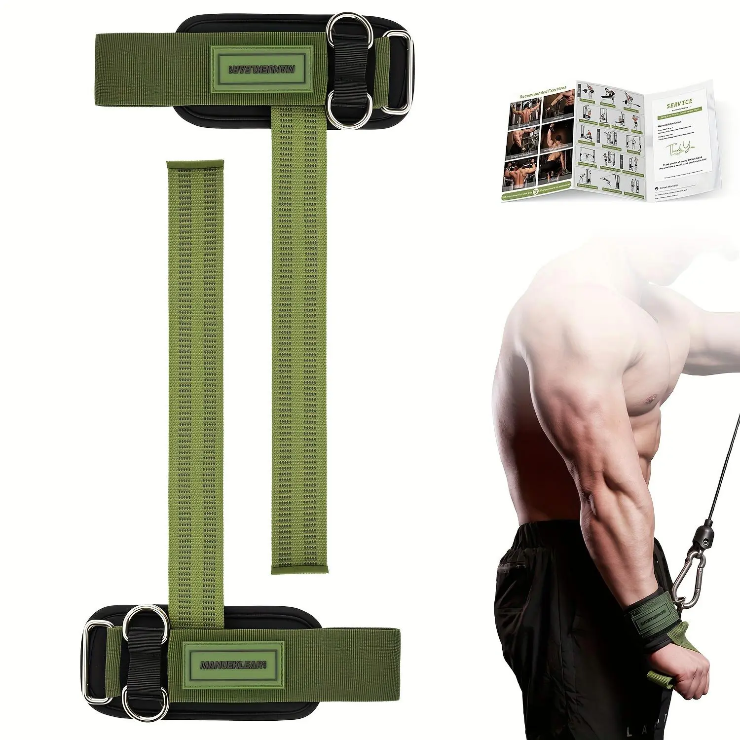 MANUEKLEAR New Fitness Assist Band + Fitness Wristband Set, Compression Wristband, Adjustable Weightlifting and Push-up Anti-twist Sports Wristband, Fitness-specific Wristband, Unisex, Fitness Training Straps, Fitness Accessories, Adjustable Strap Workout