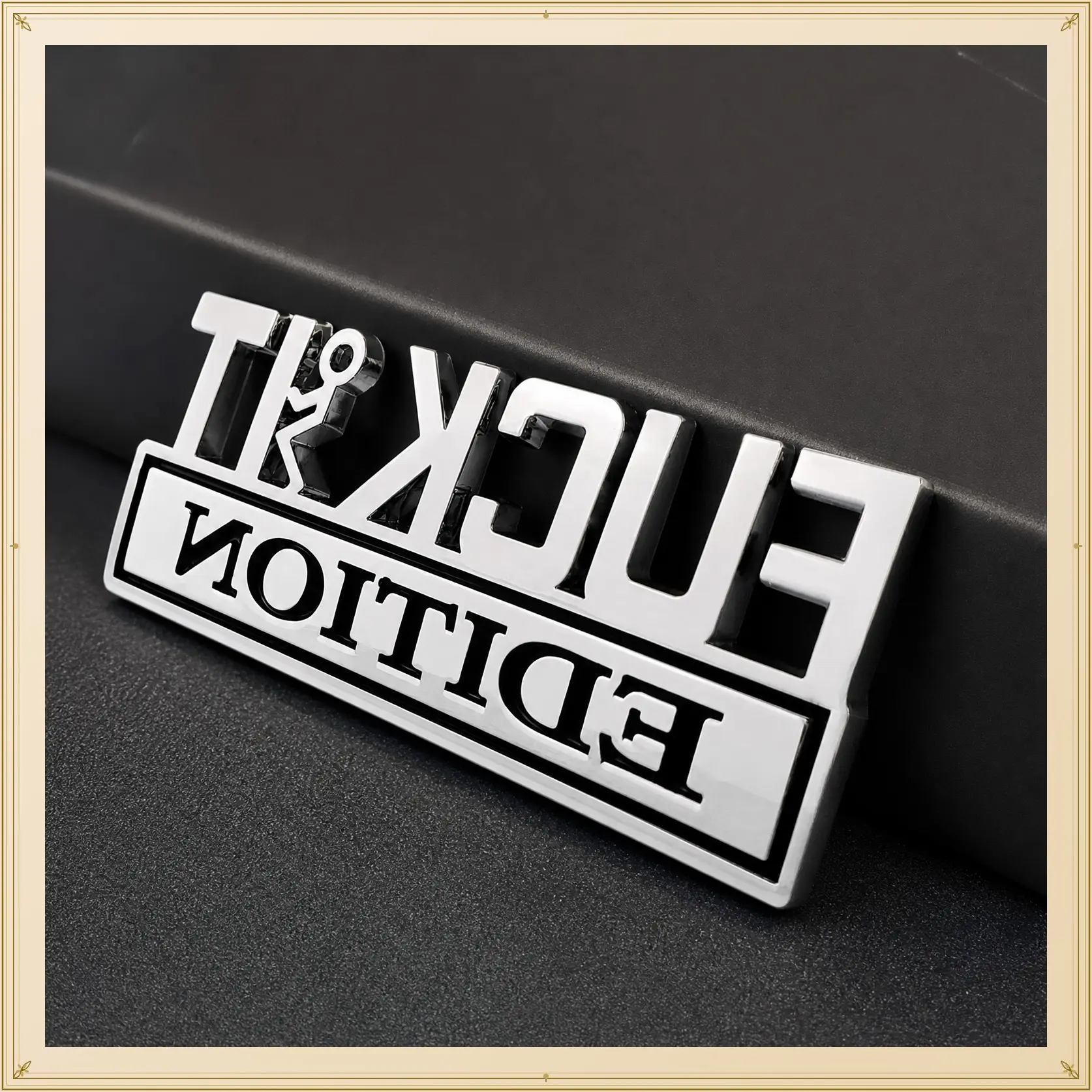Fvck It Edition 3D Emblem Sticker Badge, Funny Decals for Car, Truck, SUV, Motorcycle