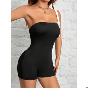 Summer For Unitard s Women Jumpsuit Short Black PETITE tiktok Casual Simple Sleeveless Suitable