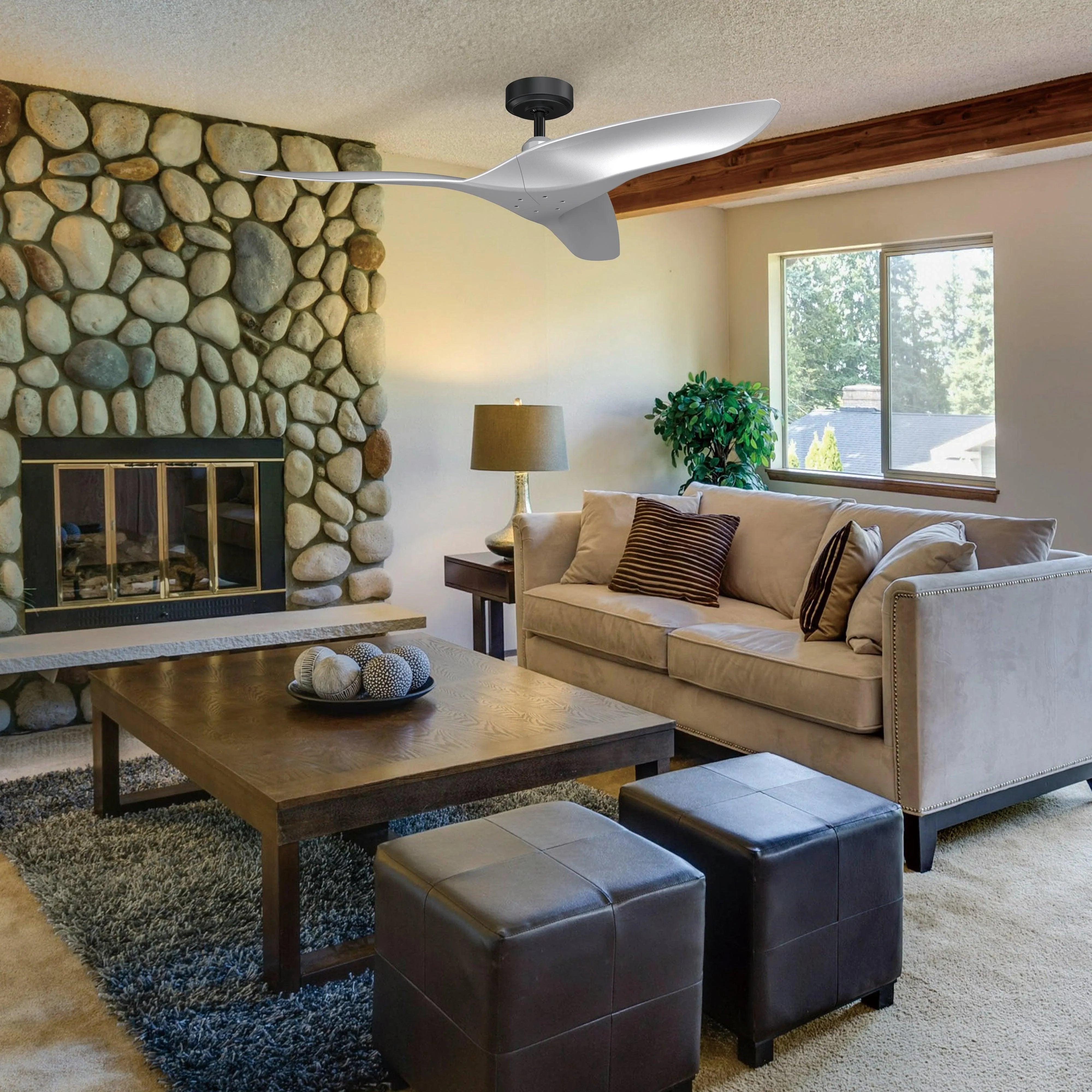 52" Punjab Industrial DC Motor Ceiling Fan with Remote Control Downrod Mount