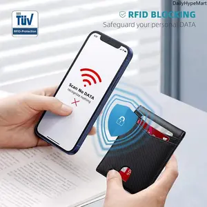 RFID Blocking Slim Men's Wallet, Thin Card Holder with Small Billfold Pocket
