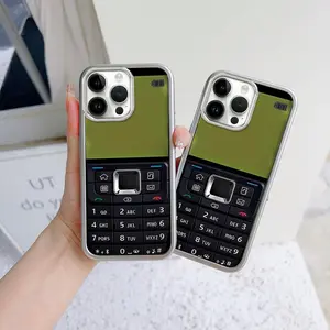 Creative Phone Case, Retro Keyboard Pattern Design Phone Case, Decorative Phone Protector Cover Compatible with iPhone 11 12 13 14 15 Pro Max, Casing