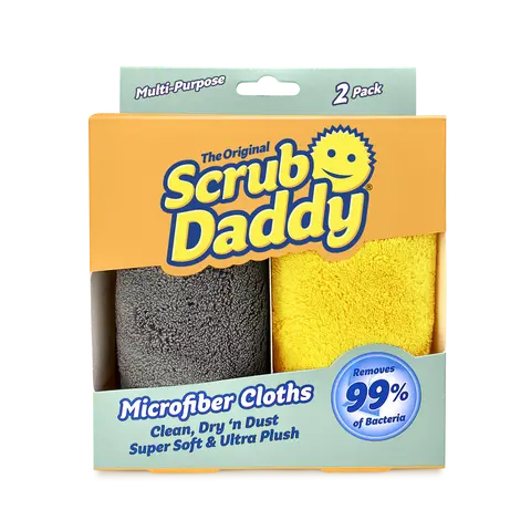 Scrub Daddy Microfiber Cloths - Pack of 2 for Household Cleaning Towel