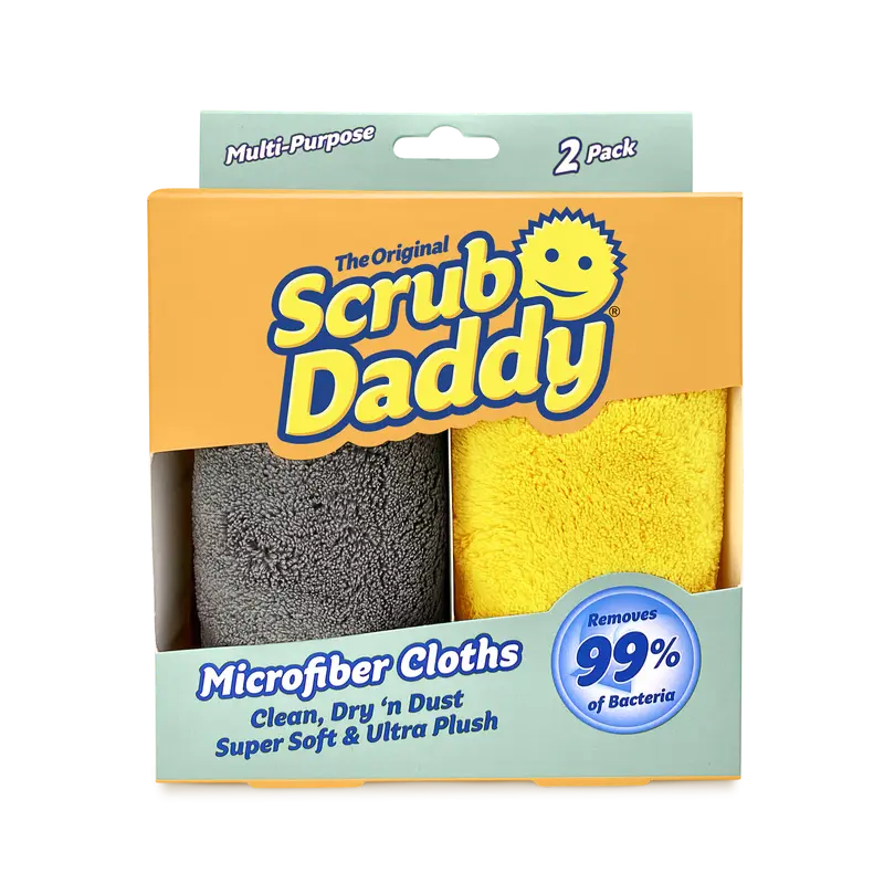 Scrub Daddy Microfiber Cloths - Pack of 2 for Household Cleaning Towel