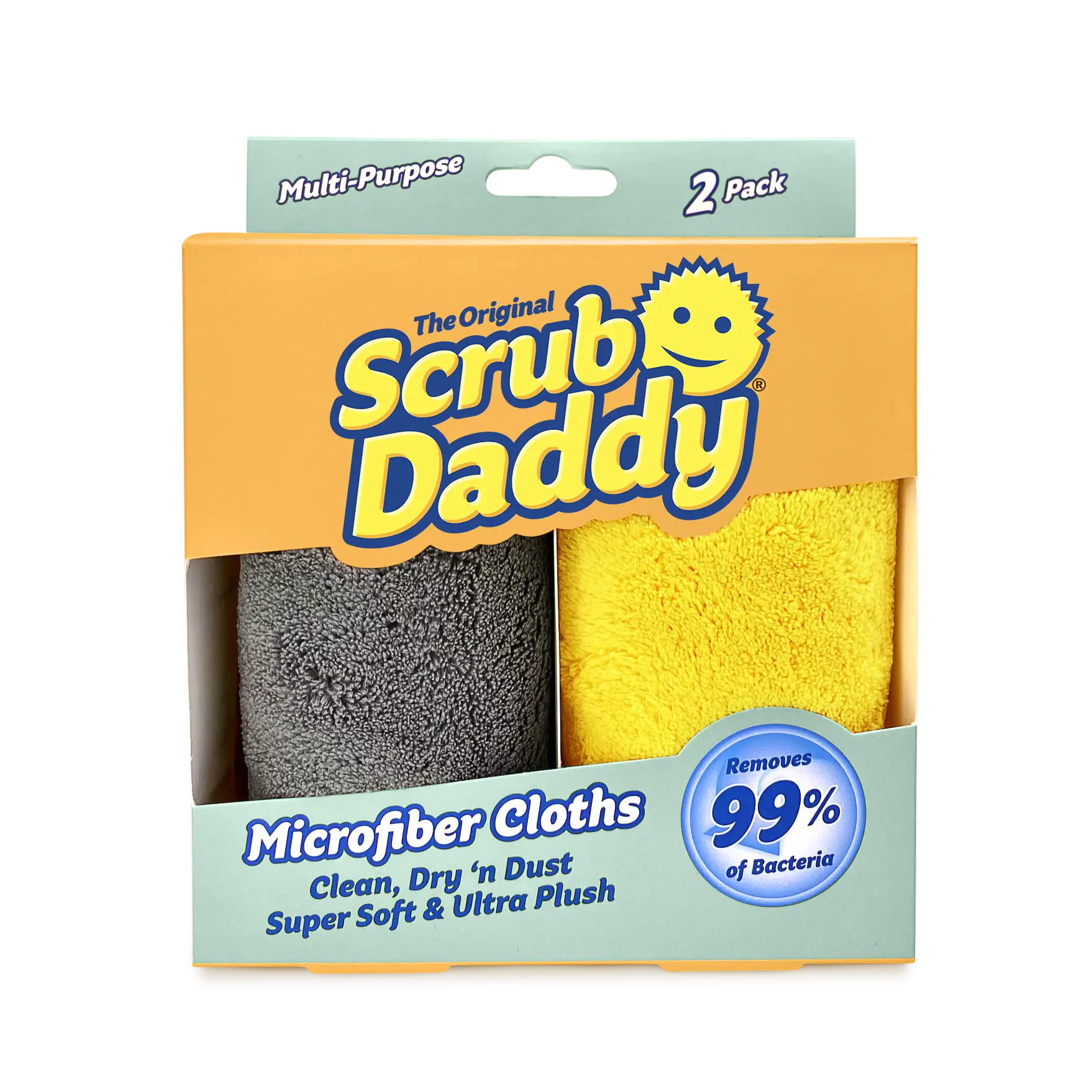 Scrub Daddy Microfiber Cloths - Pack of 2 for Household Cleaning Towel