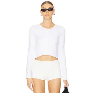 WeWoreWhat Cropped Cardigan in Classic White