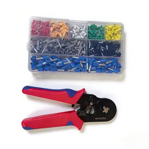 Professional Ferrule Crimping Tool Kit | AWG23-7 Self-Adjustable Ratchet Wire Crimper | 1900PCS Wire Terminals & End Ferrules | Electrical Crimping Pliers Set for DIY & Wiring Projects