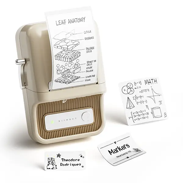 Niimbot Label Maker Printer B21 2-inch thermal label machine Send 1 roll of thermal label paper for Name tag Kindergarten students, learning tasks，Off