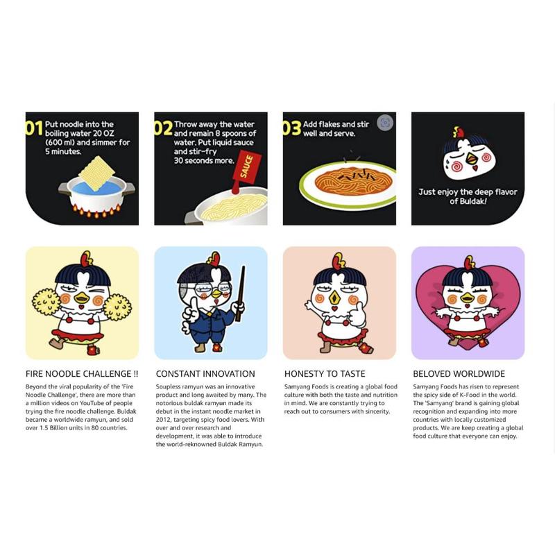 Samyang Buldak Fire Noodles – Original Hot Chicken Flavor | Korean Instant Ramen 5-Pack | Bold & Spicy Taste