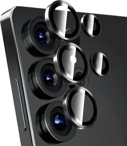 for  Galaxy S25 Ultra Camera Lens Protector, Tempered Glass  Alloy Ring Lens Cover Camera Screen Protector for S25 Ultra 5G, [Easy Installation][Case Friendly][1 Set]