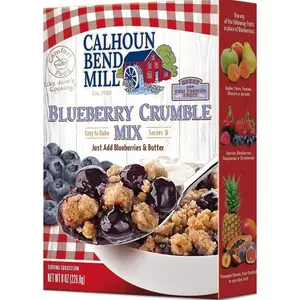 Calhoun Bend Mill Blueberry Crumble Mix | Delicious Easy to Make Crumble Dessert | Perfect for Blueberries or Your Favorite Fruits | Classic Dessert | Ideal for Baking Enthusiasts - 8 Oz (Pack of 1)