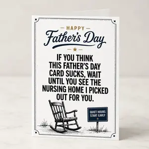 Funny Father's Day Card for Dad, Humorous Gag Greeting Card with Envelope, Blank Inside Ready to Gift, Unique Father's Day Gift Card from Wife, Daughter, Son, Kids, Stepkids