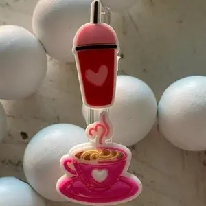2 Pack Coffee Lover Straw Toppers