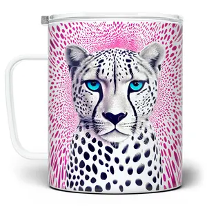 LOFTIPOP Cheetah Mug, Cute Pop Animal Lover Cup, Fun Drinkware, Designed and Printed in the USA by Loftipop