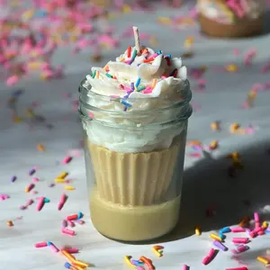 Frosted Cupcake Candle - Vanilla Aroma for Dessert Lovers - Perfect for Home Decor & Special Occasions