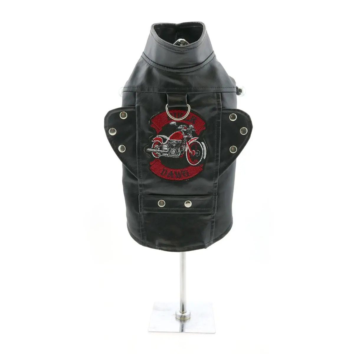 Black Motorcycle Dog Jacket