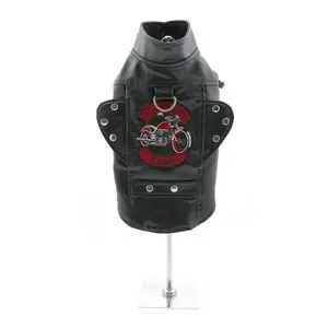Black Motorcycle Dog Jacket