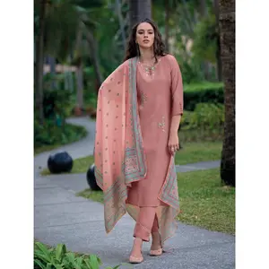 Melon Chanderi Salwar Kameez