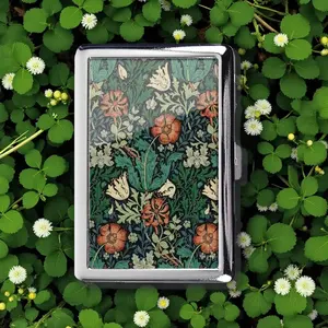 William Morris Compton Floral Cigarette Case Money Card Holder, Zigarettenetui, Business Card, Antique Alive, Flower