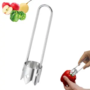 Universal Core Remover | Stainless Steel Apple Core and Peeler | Multi-functional Fruit And Vegetable Core Remover | Easy Core Remover with Anti-Slip Handle