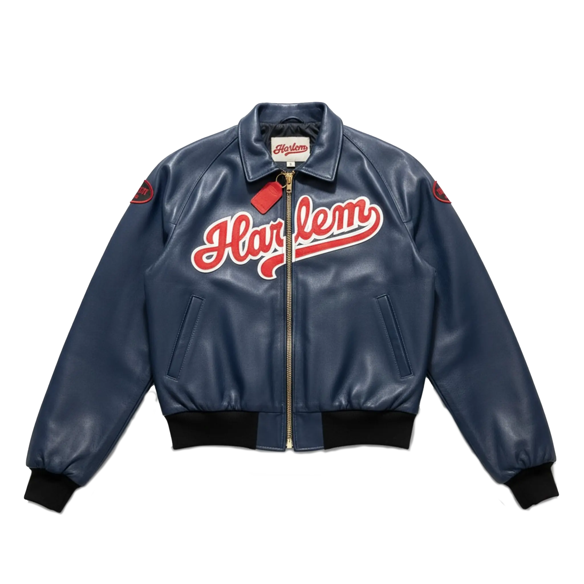Vanson X Fly Geenius "Harlem" Bomber Jacket In Fly Geenius X Vanson "Harlem" Bomber Jacket In Navy