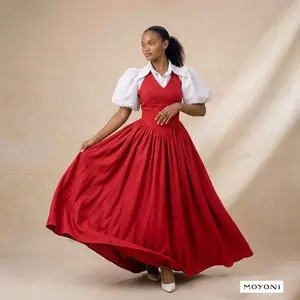 Elara Mixed-Media Corset Dress