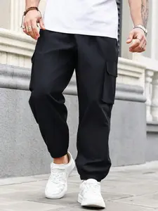 Men's Plus Size Work Pants, Multi-Pocket Design, Straight Leg Loose Fit, Suitable for Training, Outdoor Sports, Hiking, Daily Wear