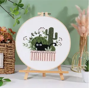 Cactus Cat Cross Stitch Kit