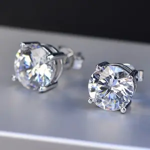 springtok Zircon earrings four-claw zircon earrings for pierced ears for women daily wear gifts