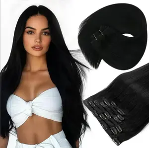 Sunny Hair Clip in Hair Extensions 12inch-24inch 7PCS Natural Straight 120G-135G"Weight for Daily,Occasions and Holiday Gifts for Women Hairpiece Holiday Hair kpop idols hair extensions #Summervibes