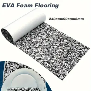 New 94"x 35" Marine Boat Flooring EVA Foam Yacht Teak Decking Sheet Carpet Pad Mat 240 * 90cm * 6mm EVA Anti Slip Pad (gray Camouflage)