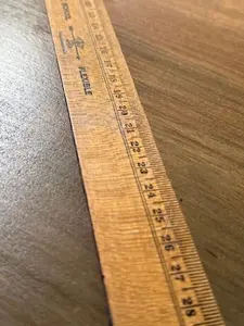 Mid-Century American Flexible Wooden School Ruler | Made in USA, c. 1940s–1950s