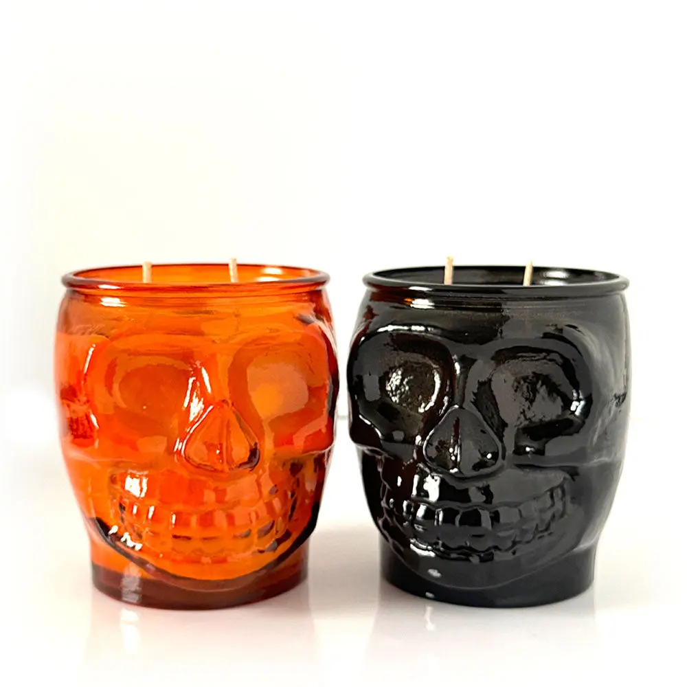 Skull glass jar candle Skull glass jar candle