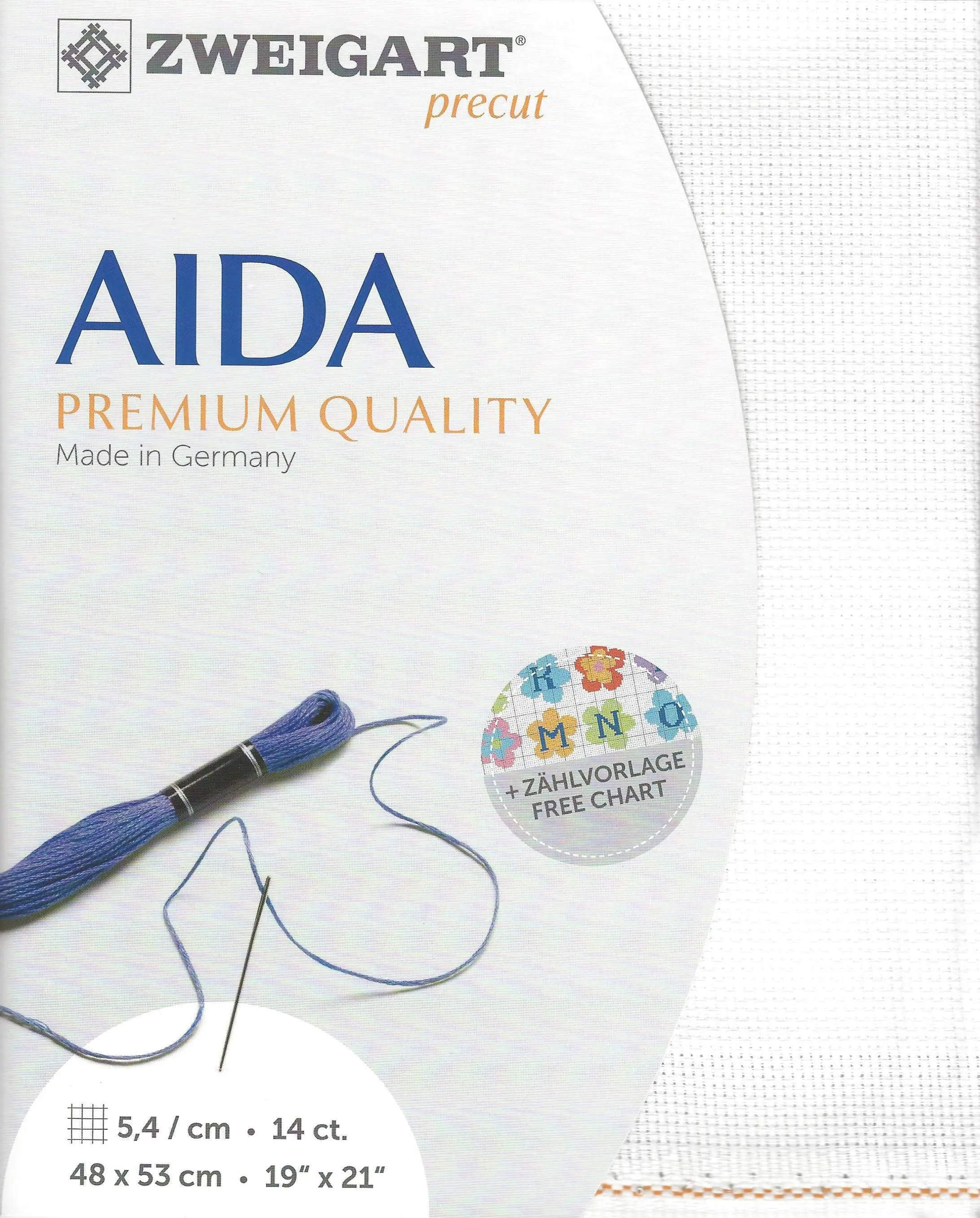 14-Count Antique White Precut Stern-Aida Cross Stitch Fabric by Zweigart 3706/101