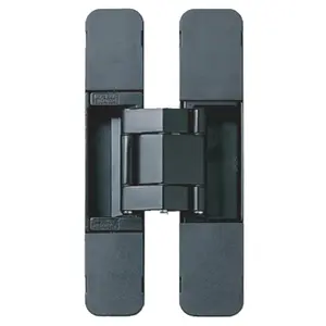 Sugatsune 180° Swing Door Hinge - 3-Way Adjustable, 88 lb Capacity, Clean Appearance, Concealed Drive Invisible, Black, 29 mm