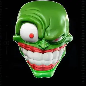 The mask from the movie 1 size fits all with magnets fits heads up to 24"